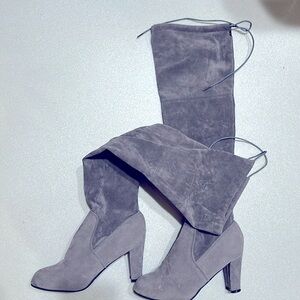 Faux Suede Over knee Boots